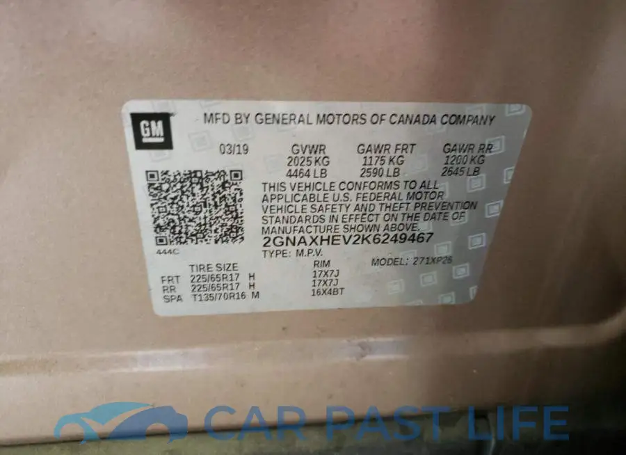 2GNAXHEV2K6249467# 13