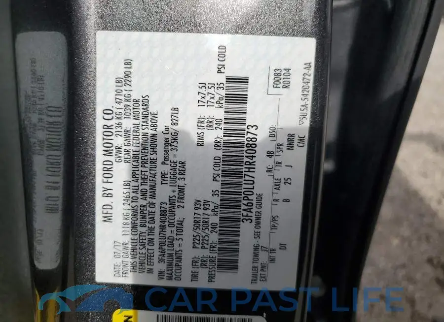 3FA6P0LU7HR408873# 12