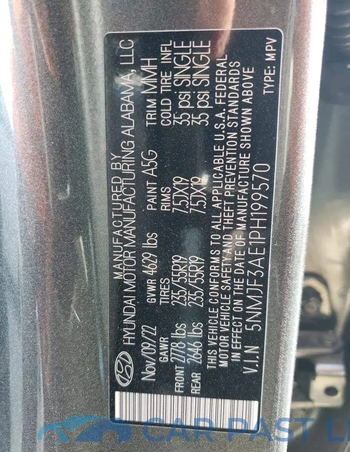 5NMJF3AE1PH199570# 14