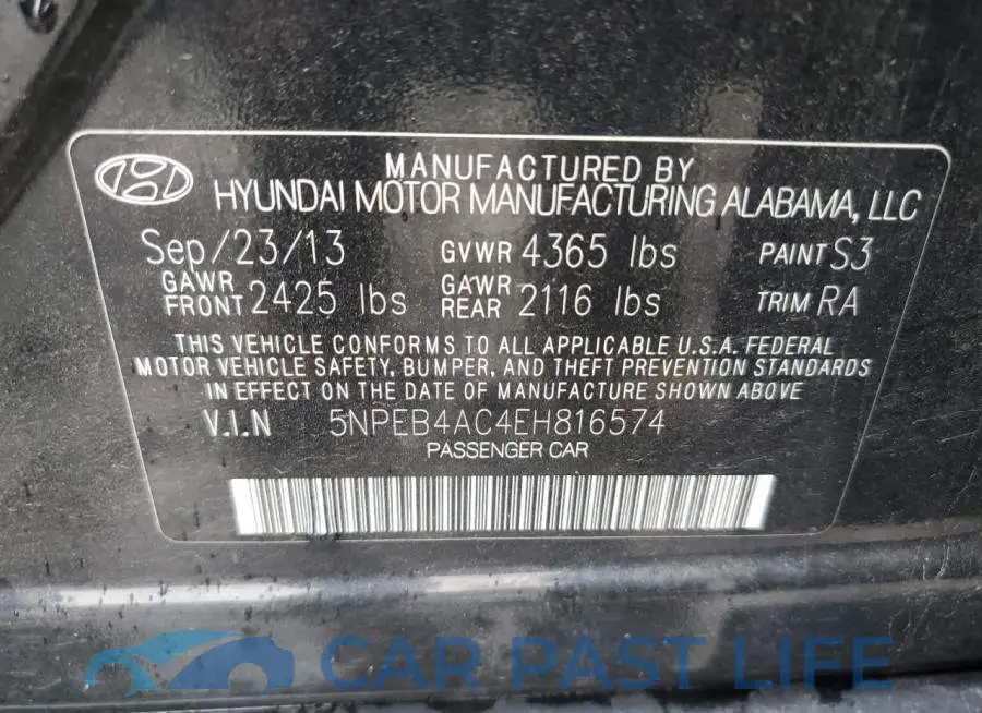 5NPEB4AC4EH816574# 13