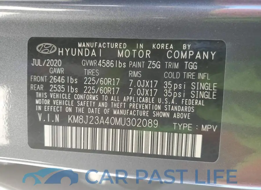 KM8J23A40MU302089# 13