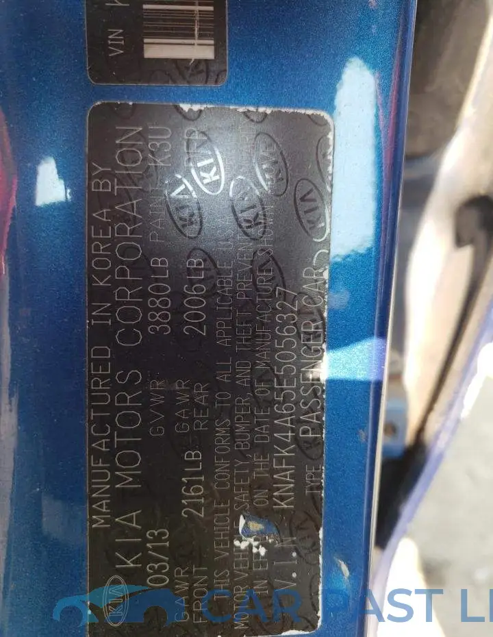 KNAFK4A65E5056327# 12