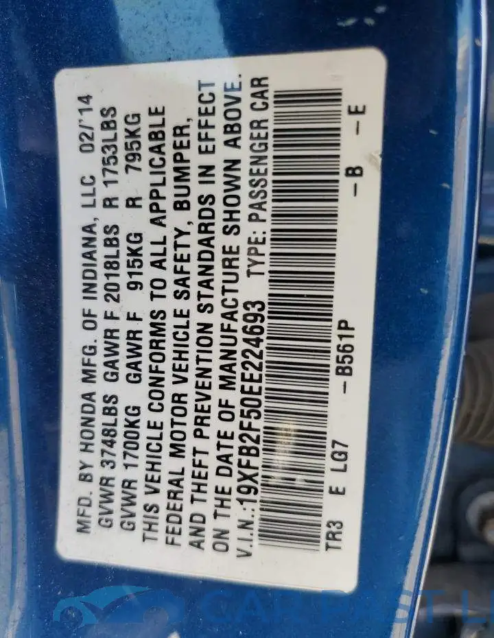 19XFB2F50EE224693# 13