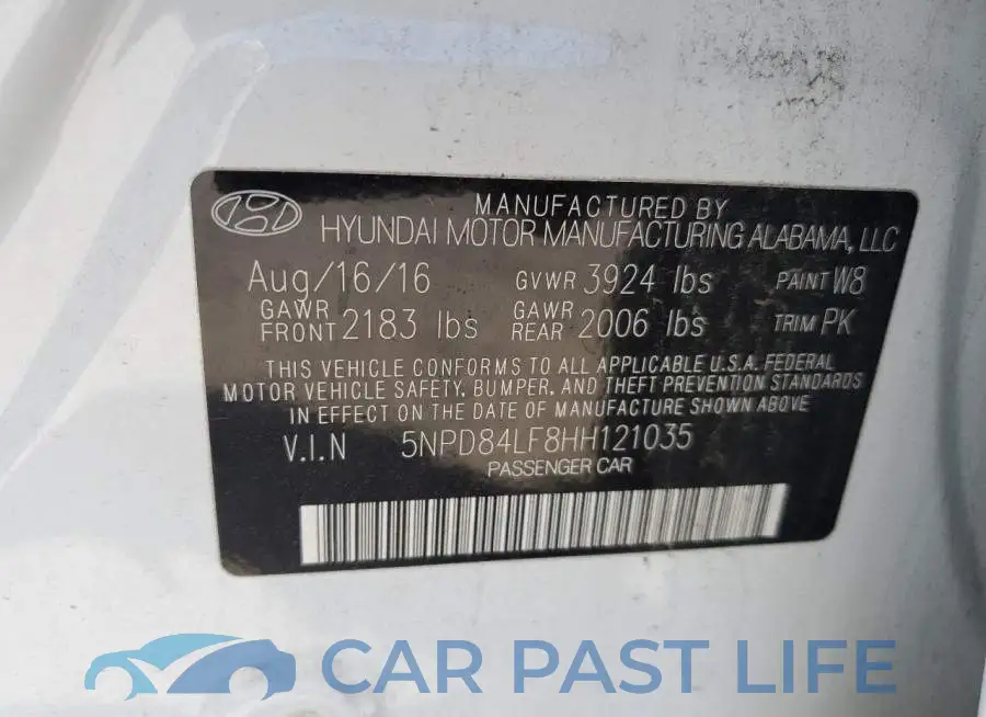 5NPD84LF8HH121035# 12