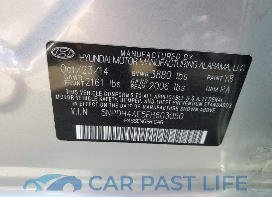 5NPDH4AE5FH603050# 12
