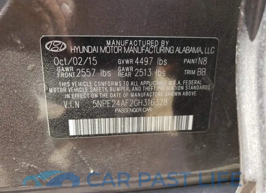 5NPE24AF2GH316328# 12