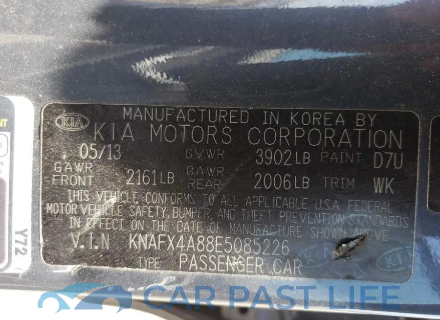 KNAFX4A88E5085226# 12