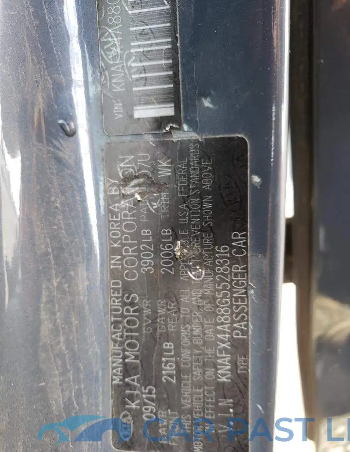 KNAFX4A88G5528316# 12