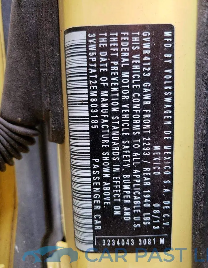 3VW5P7AT2EM803185# 12