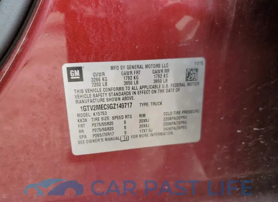 1GTV2MEC9GZ149717# 12