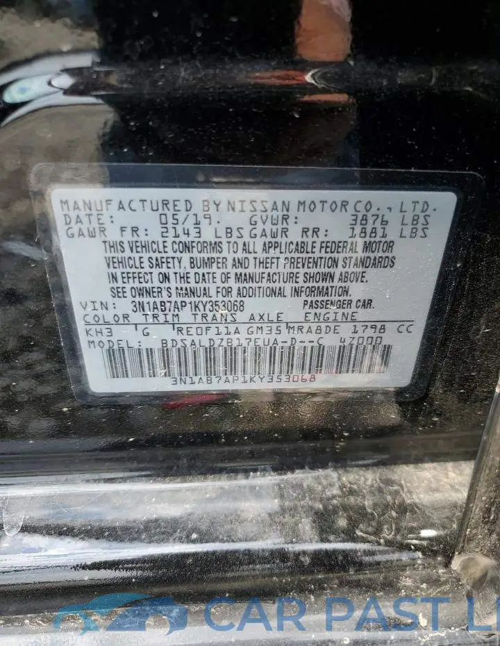 3N1AB7AP1KY353068# 13