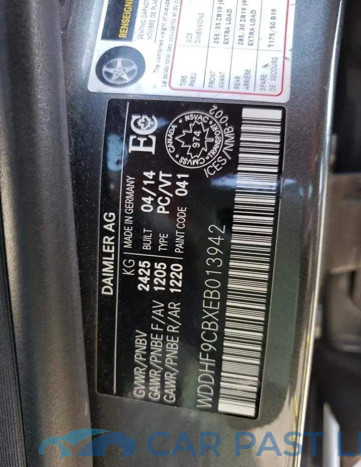 WDDHF9CBXEB013942# 13