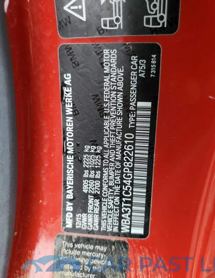 WBA3T1C54GP822610# 12