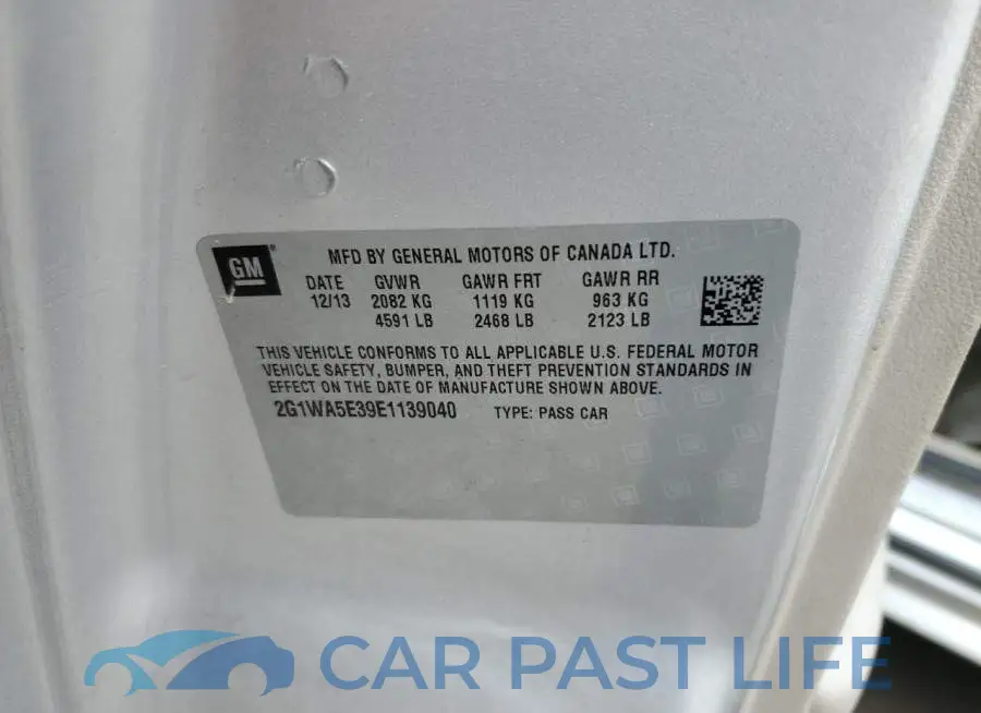 2G1WA5E39E1139040# 12