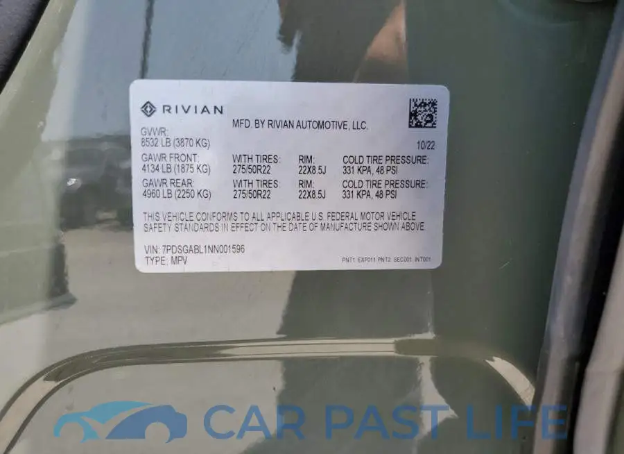 7PDSGABL1NN001596# 12