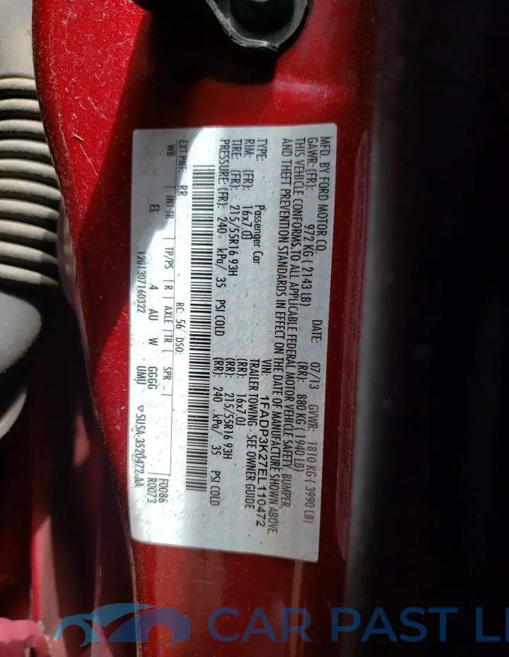 1FADP3K27EL110472# 12
