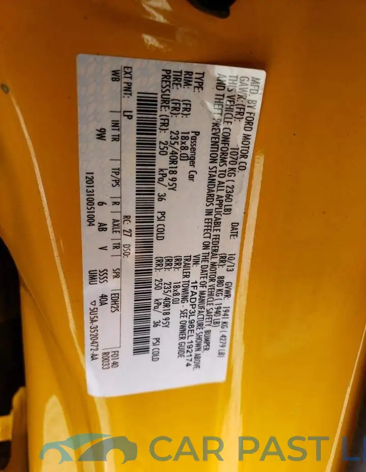 1FADP3L98EL192174# 12