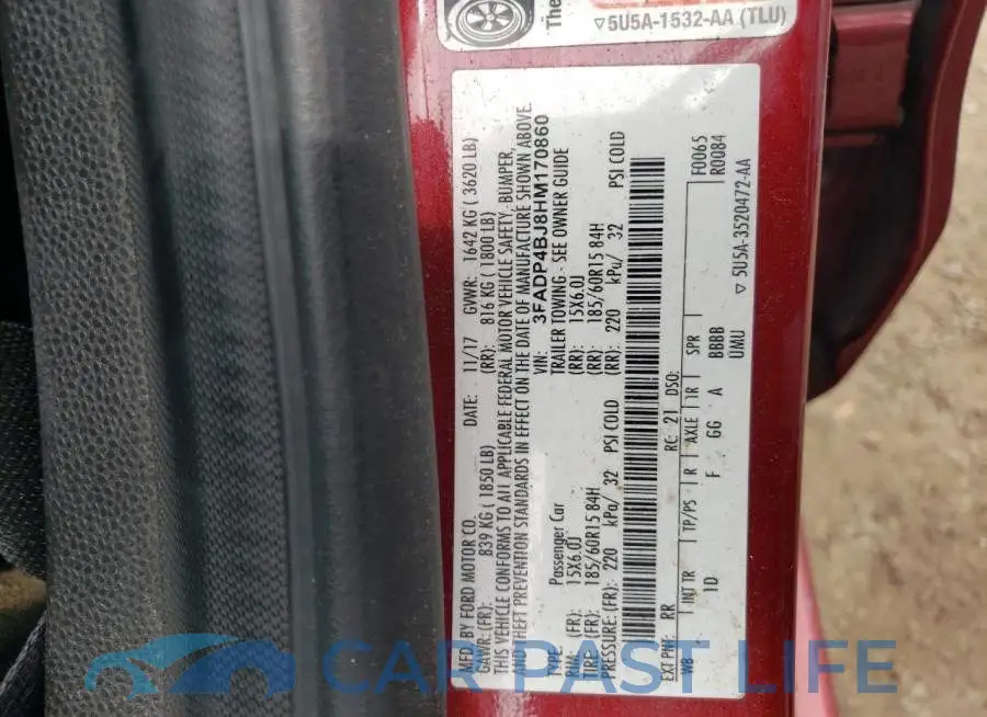 3FADP4BJ8HM170860# 12