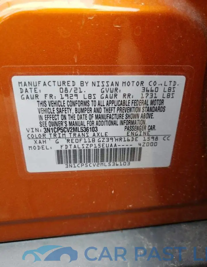 3N1CP5CV2ML536103# 12