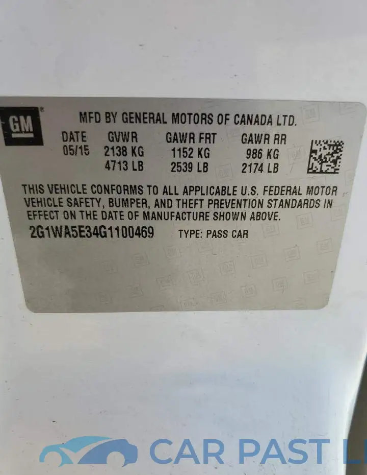 2G1WA5E34G1100469# 13