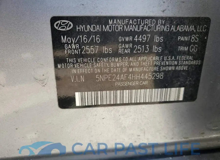 5NPE24AF4HH445298# 12