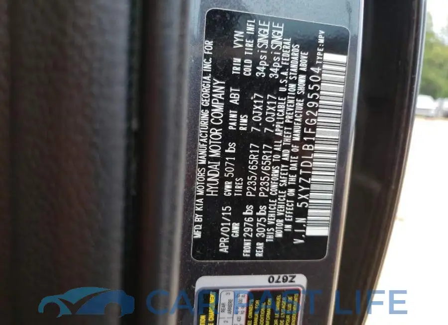 5XYZTDLB1FG295504# 12