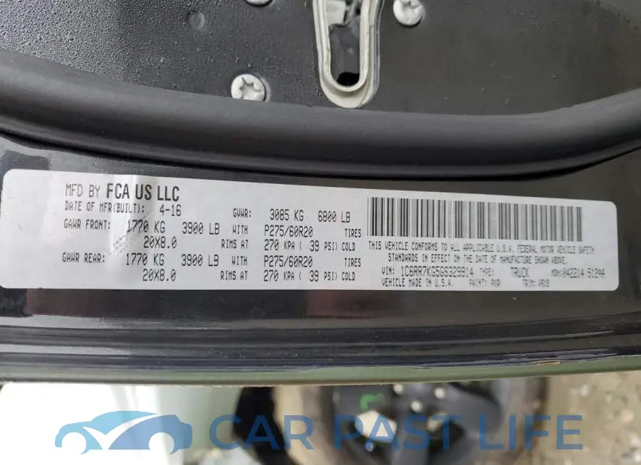1C6RR7KG5GS329914# 12
