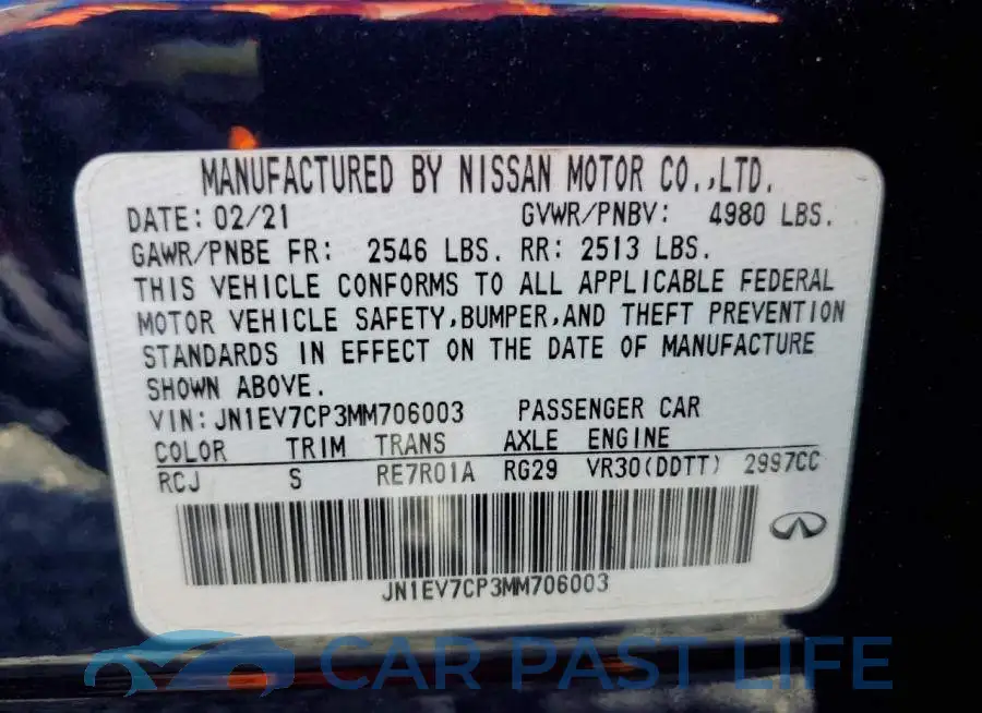 JN1EV7CP3MM706003# 12