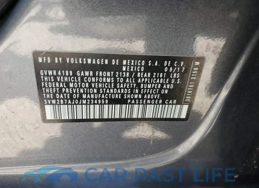 3VW2B7AJ0JM234959# 12