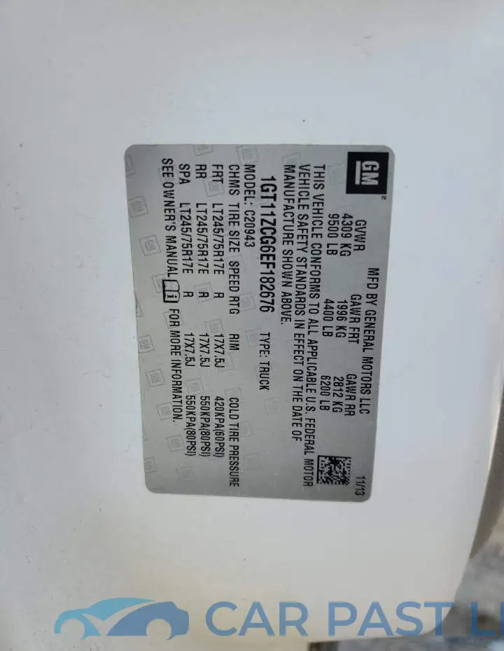 1GT11ZCG6EF182676# 12