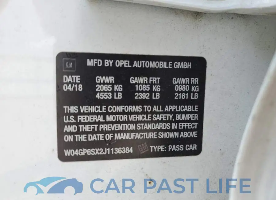 W04GP6SX2J1136384# 12