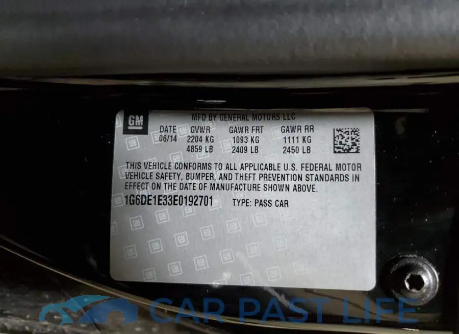 1G6DE1E33E0192701# 12