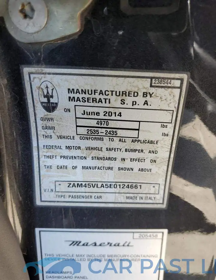 ZAM45VLA5E0124661# 12
