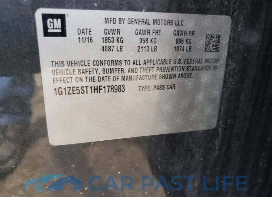 1G1ZE5ST1HF178983# 13