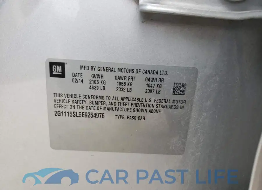 2G1115SL5E9254976# 13