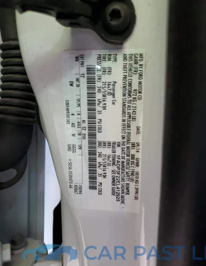 1FADP3F22EL412925# 12