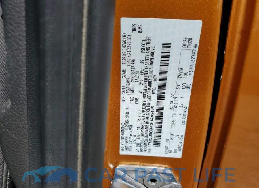 1FMCU9GX4GUA85495# 12