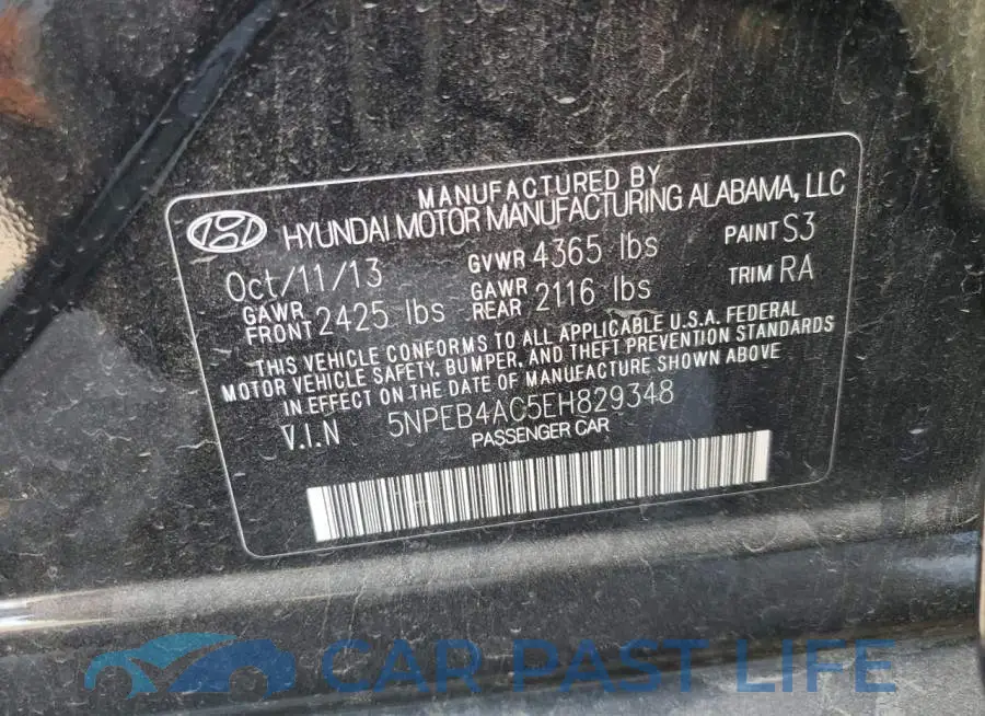 5NPEB4AC5EH829348# 12