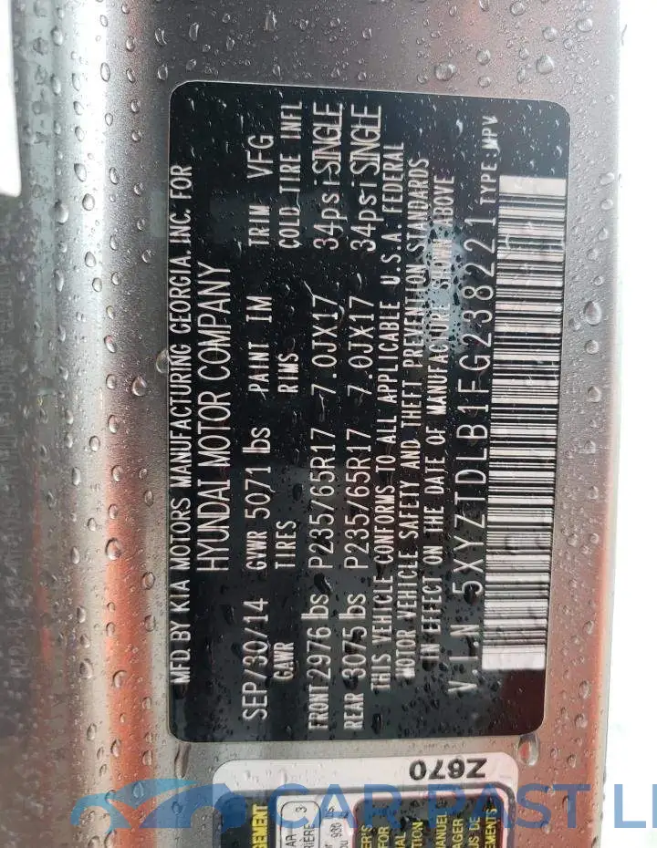 5XYZTDLB1FG238221# 13