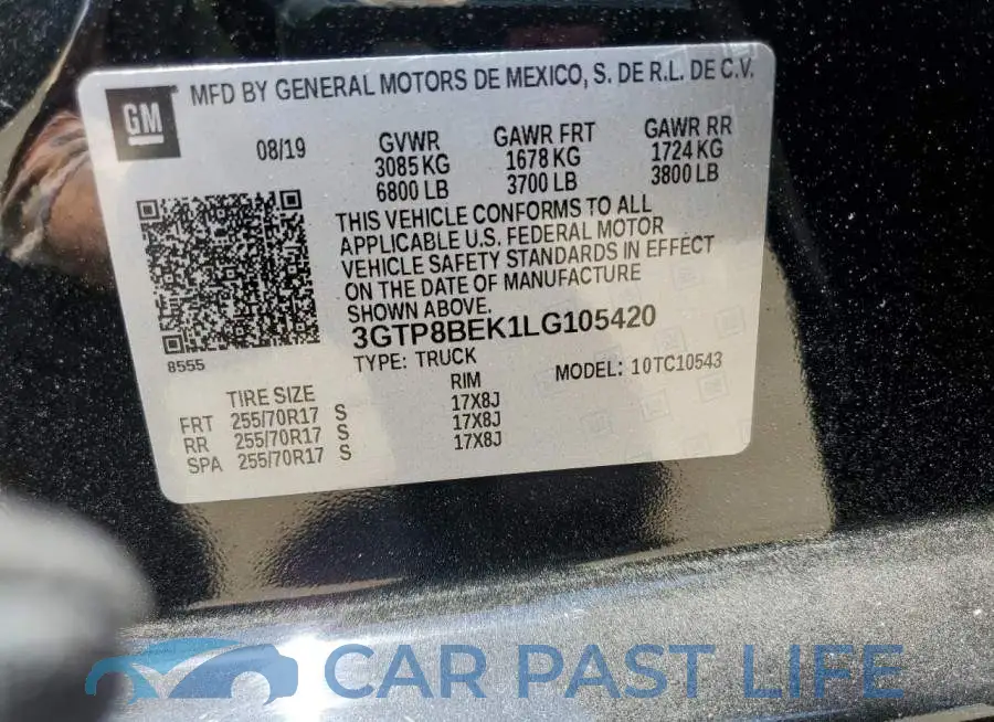 3GTP8BEK1LG105420# 13