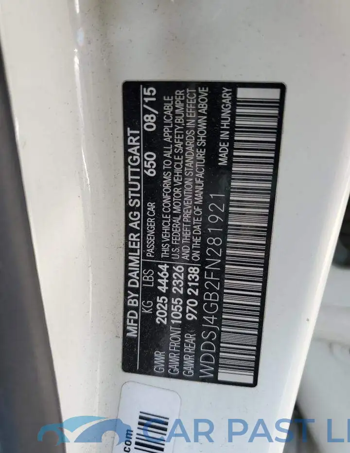 WDDSJ4GB2FN281921# 12