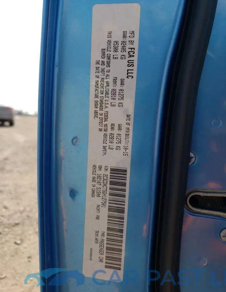 2C3CDXCT5GH127501# 12
