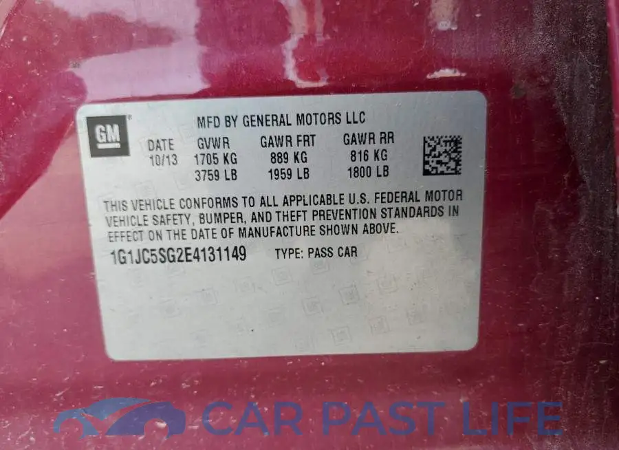 1G1JC5SG2E4131149# 12