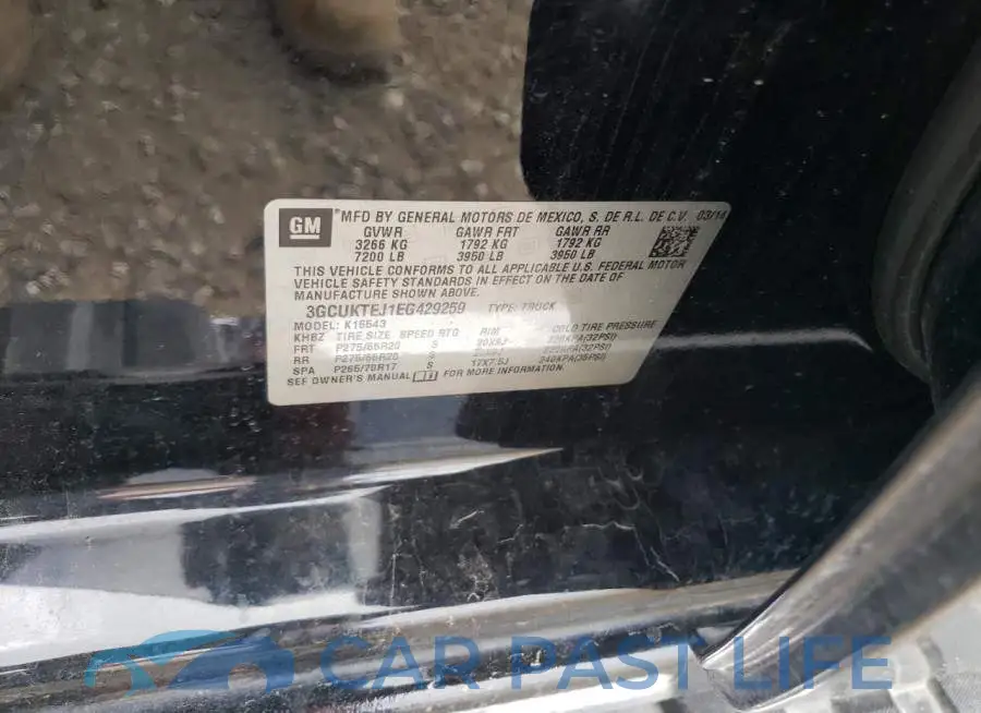 3GCUKTEJ1EG429259# 12