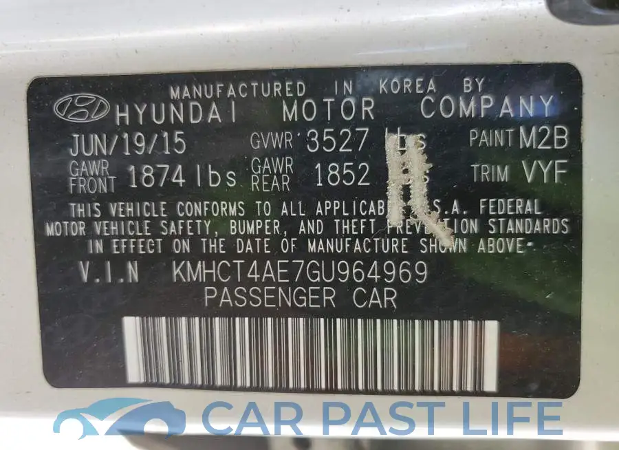 KMHCT4AE7GU964969# 12