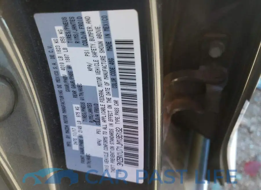 3MZBN1U71JM186182# 13
