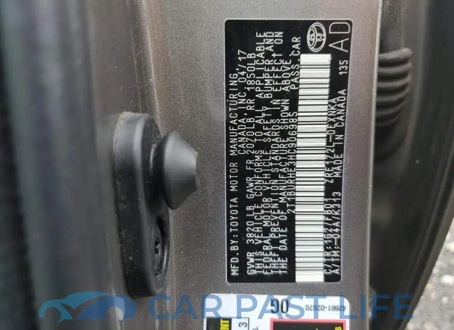 2T1BURHE3HC906985# 13