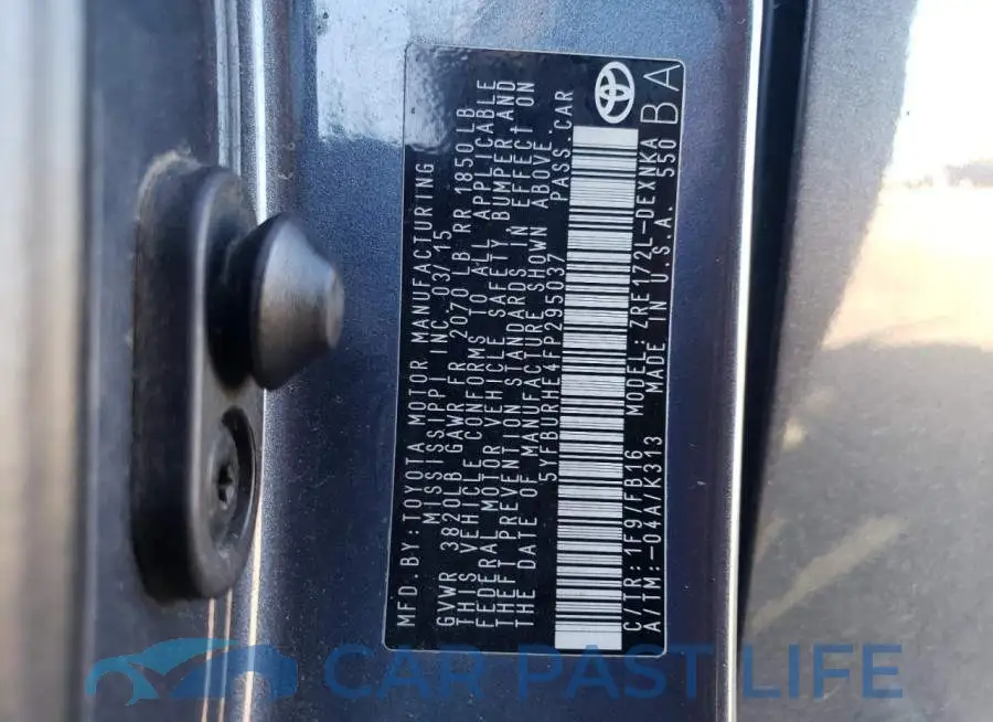 5YFBURHE4FP295037# 13