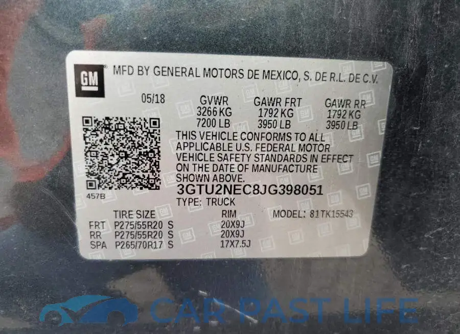 3GTU2NEC8JG398051# 12