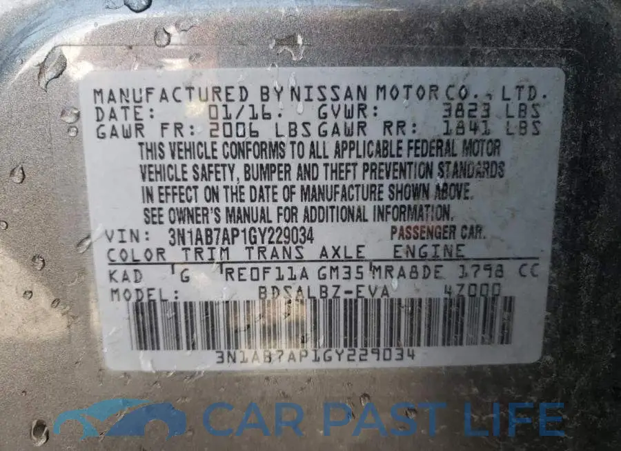 3N1AB7AP1GY229034# 12